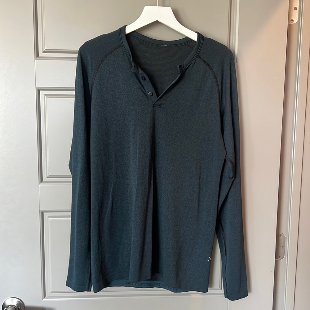Mens Longsleeve Tee - Metal Vent - Henley